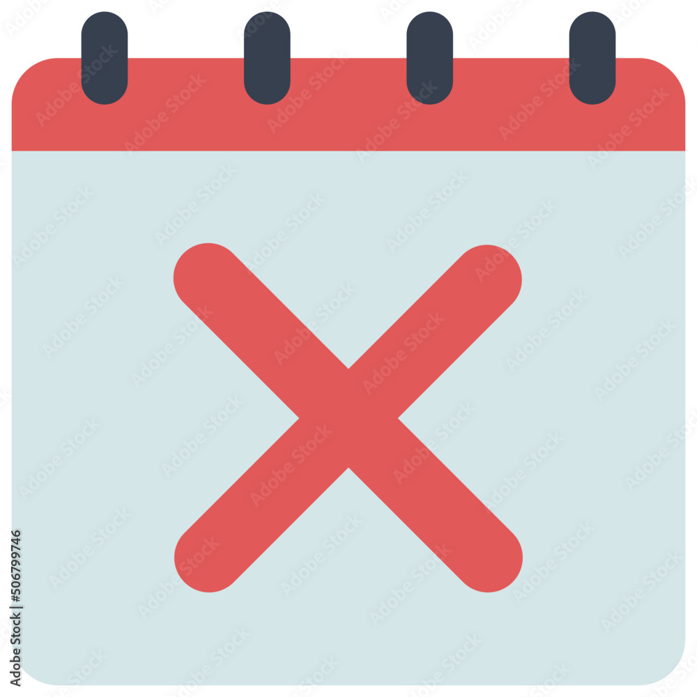 Obraz premium Delete Calendar Icon