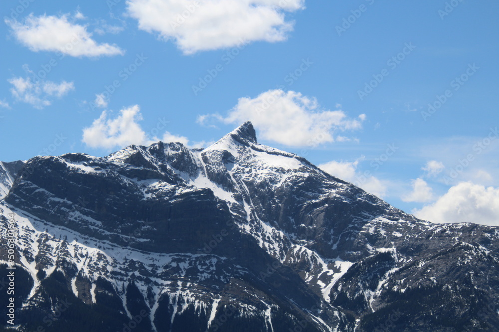 snow covered mountains, Nordegg, Alberta