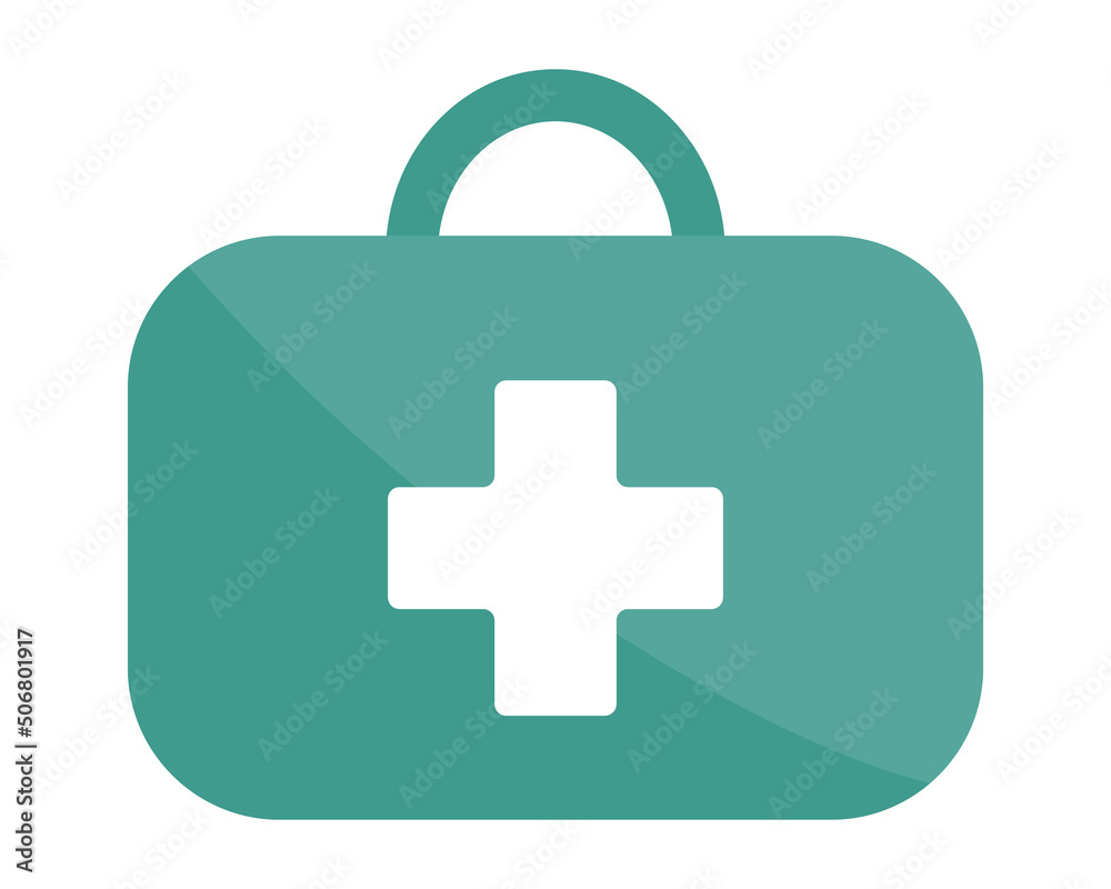 First aid kit icon isolated on white background. Vector illustration