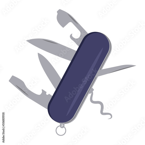 Tourist knife icon isolated on white background. Multi tool symbol. Vector illustration