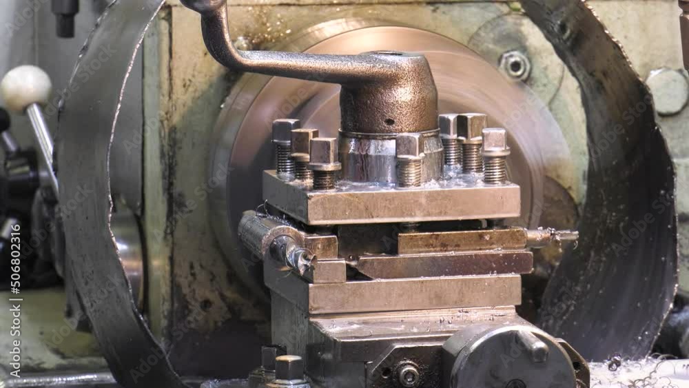 Technovek - Oil and gas Equipment Manufacturing Plant. A working lathe. Processing of the part. Technovek - Oil and gas Equipment Manufacturing Plant. A working lathe. Processing of the part.