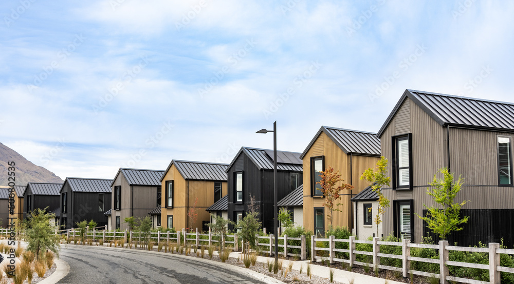 New Residential district in alpine locality New Residential district in alpine locality
