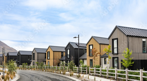 New Residential district in alpine locality photo