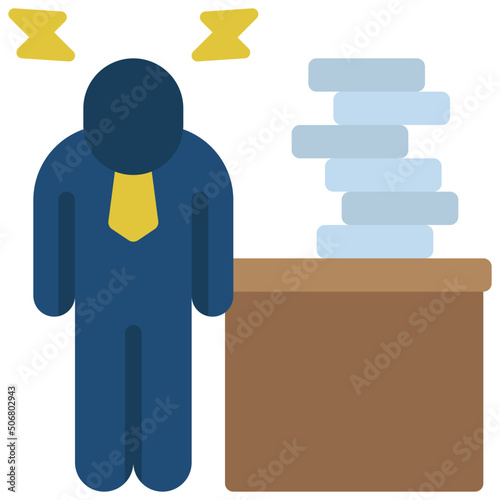 Overworked Person Icon