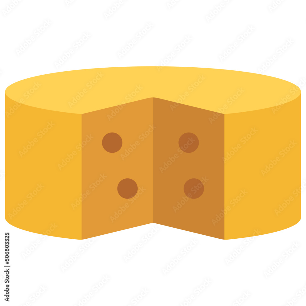 Obraz premium Cheese Block Icon