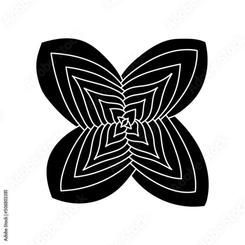 Succulent Haworthia in simple style, vector illustration. Desert flower for print and design. Silhouette mexican plant, graphic isolated element on a white background. Houseplant for decor interior