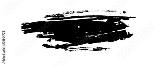 Smear of black paint. Vector illustration