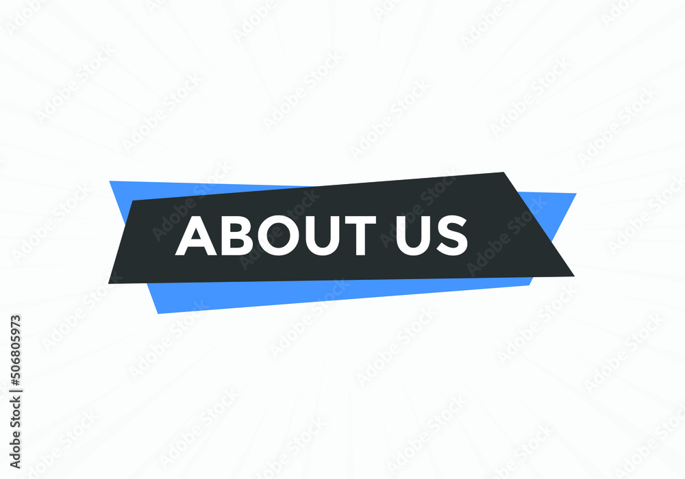 About us text web button template. About us sign icon label colorful
