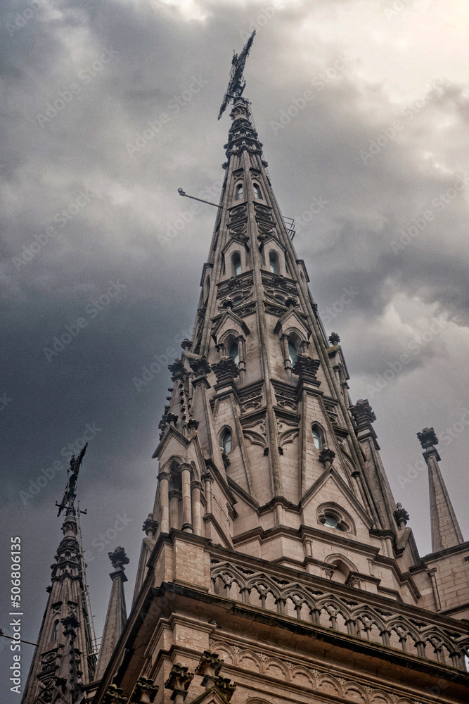 Cathedral in front of stormy sky