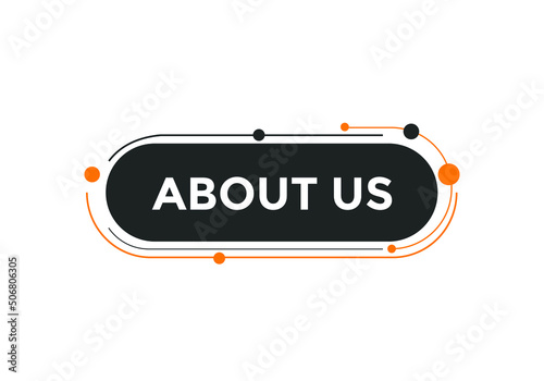 About us text web button template. About us sign icon label colorful
