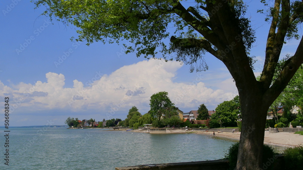 Strand in Langenargen am Bodensee Strand in Langenargen am Bodensee