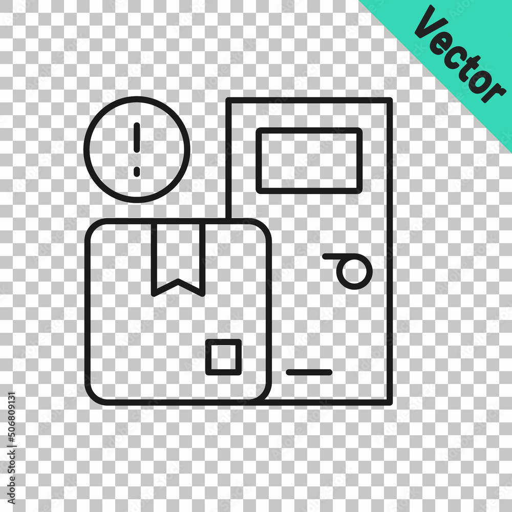 Black line Home delivery services icon isolated on transparent background. Vector Black line Home delivery services icon isolated on transparent background. Vector