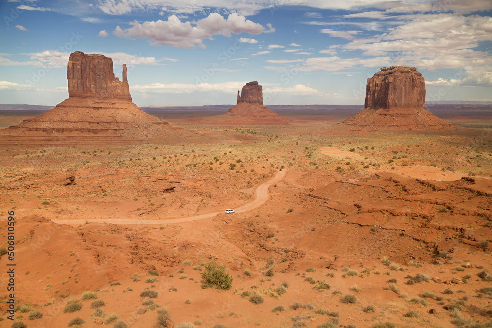 The Mittens and Merrick Butte in Monument Valley