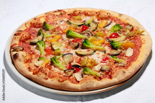 Obraz na płótnie Pizza Vegetarisch w salonie