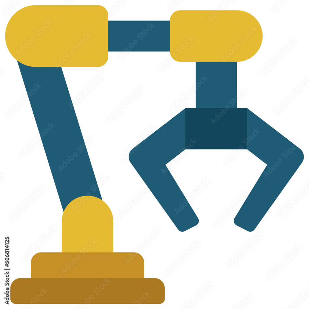Production Line Robot Arm Icon Production Line Robot Arm Icon