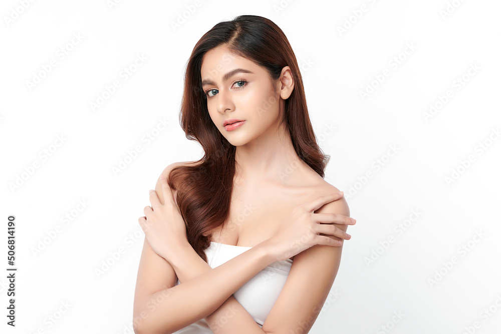 Beautiful young asian woman with clean fresh skin on white background, Face care, Facial treatment, Cosmetology, beauty and spa, Asian women portrait. Beautiful young asian woman with clean fresh skin on white background, Face care, Facial treatment, Cosmetology, beauty and spa, Asian women portrait.