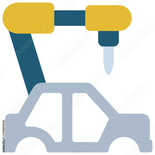 Car Manufacturing Arm Icon