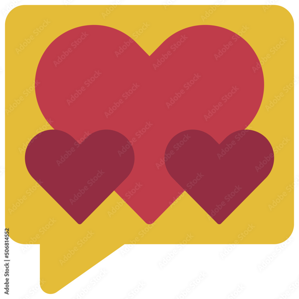 Hearts Message Icon Hearts Message Icon