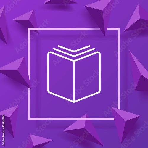 Opened book line icon. Reading, library, atheneum, electronic book, paper, audiobook, ebook, text book. Education concept. Vector line icon for Business and Advertising