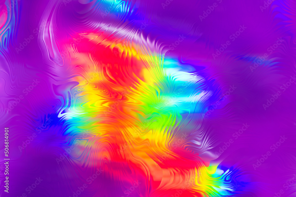 Abstract holographic background, modern vivid rainbow wallpaper