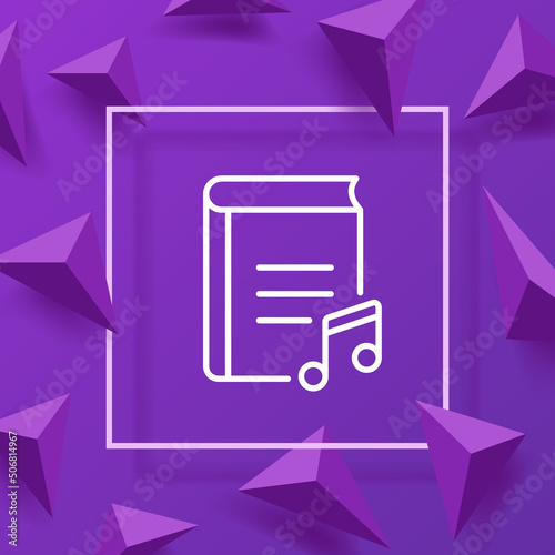 Audiobook line icon. Reading, library, atheneum, electronic book, paper, ebook, text book. Education concept. Vector line icon for Business and Advertising