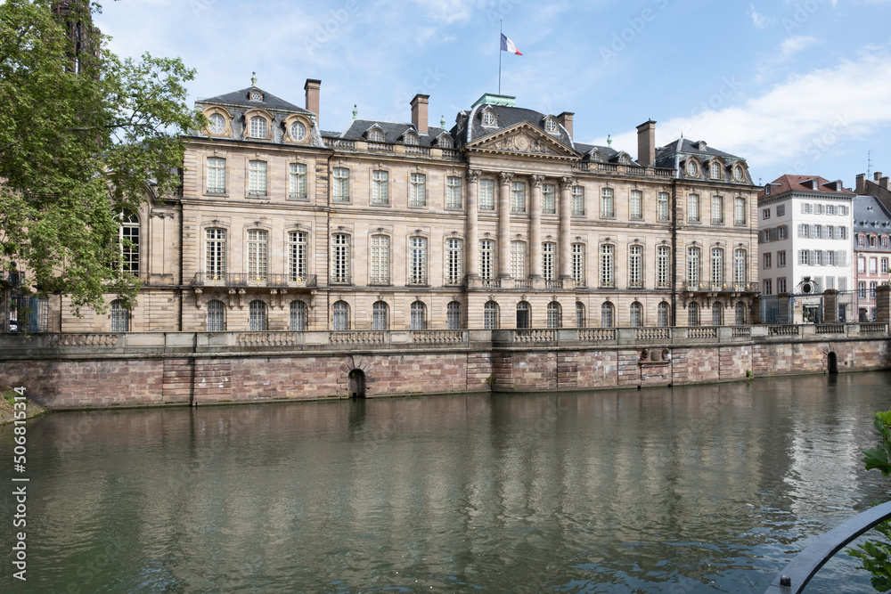Palais Rohan (Rohan Palace) on the River Ill in Strasbourg, France is the former residence of the prince-bishops and cardinals of the House of Rohan