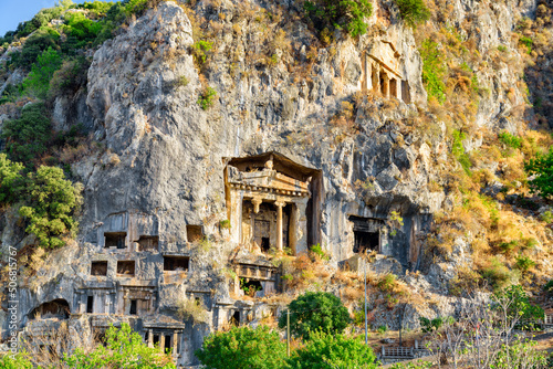 The Tomb of Amyntas (the Lycian Rock Tombs), Fethiye, Turkey photo
