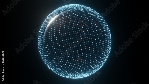 Spinning planet Earth. Technology video footage. Communication concept.	