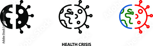 Global crisis icon , vector