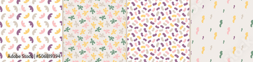 Wallpaper Mural Collection of abstract seamless pattern. Simple organic shapes Torontodigital.ca