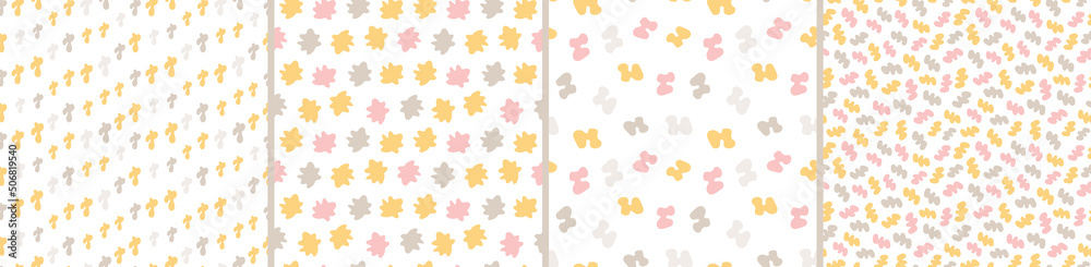 Collection of abstract seamless pattern. Simple organic shapes Collection of abstract seamless pattern. Simple organic shapes