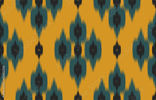 Ethnic ikat seamless pattern in tribal. Fabric Indian style. Design for background, wallpaper, vector illustration, fabric, clothing, carpet, textile, batik, embroidery.