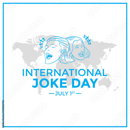International Joke Day greeting illustration.
