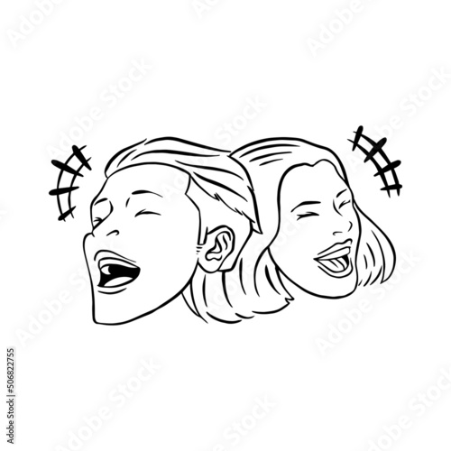 Laugh simple illustration.
