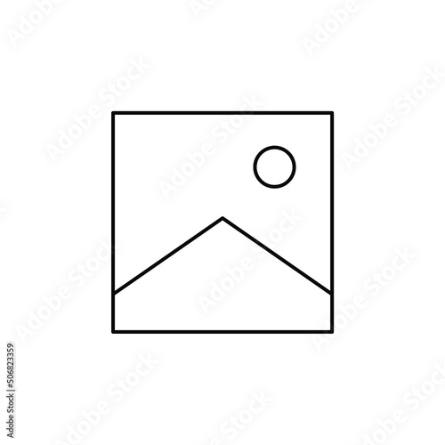 Picture, Gallery, Image Thin Line Icon Vector Illustration Logo Template. Suitable For Many Purposes.