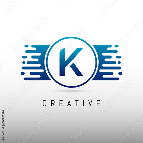 Initial Letter K Logo Template Design.Creative Letter K Logo Design.