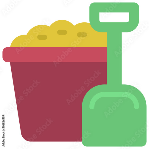Bucket And Spade Icon