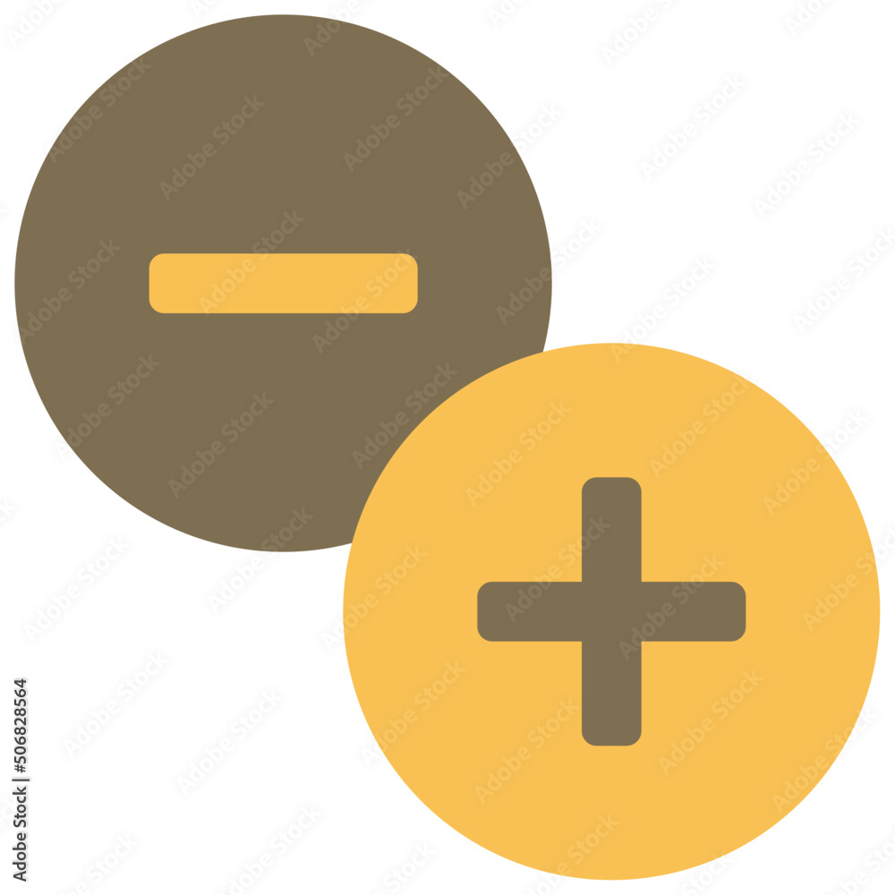 Fototapeta premium Plus And Minus Icon