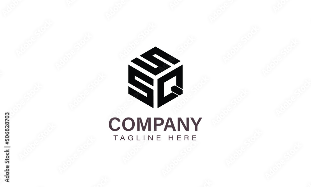 Letter SSQ Logo, Three Letter Logo, Alphabet S S Q Hexagon Shape Vector Icon Template