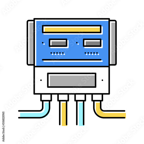 pool equipment monitoring color icon vector illustration
