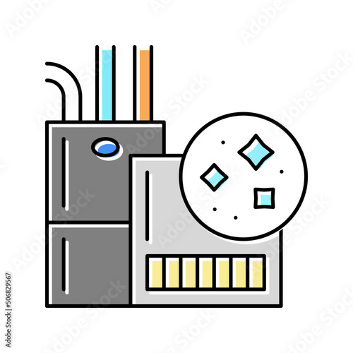 indoor air quality color icon vector illustration