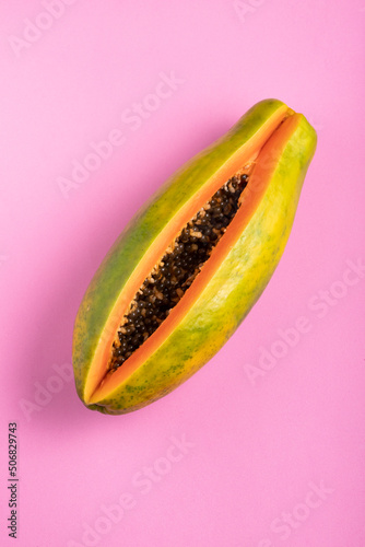 Carica Papaya - Organic Ripe Fresh Tasty Papaya Fruit photo