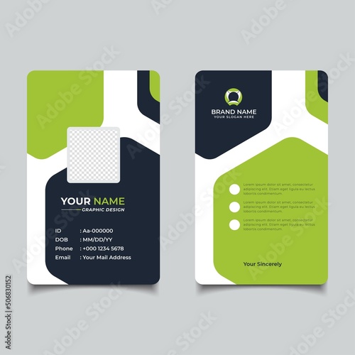 Modern and Clean Business id Card Template Design