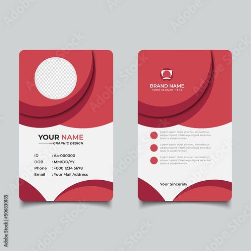 Modern and Clean Business id Card Template Design