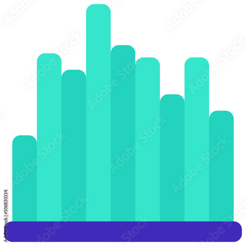 Crowded Bar Chart Icon