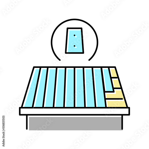 metal roof color icon vector illustration