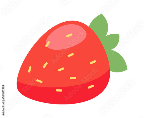 Cartoon strawberry icon. Vector illustration