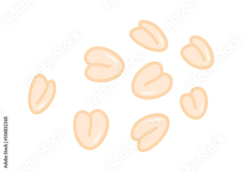 Oatmeal grain icon. Vector illustration