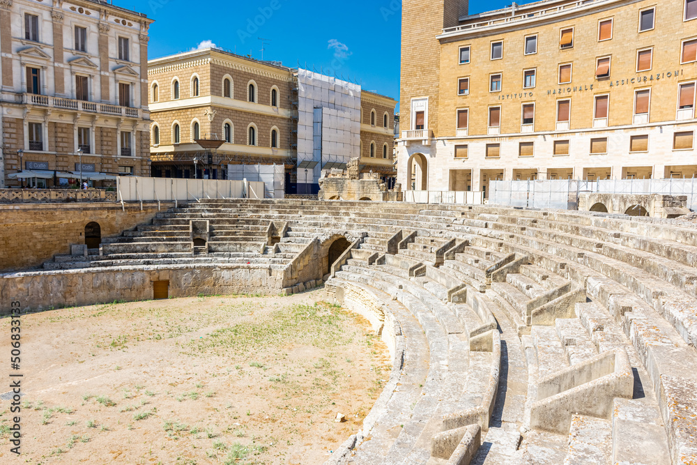 LECCE, ITALY, 19 AUGUST 2021 Roman Theater