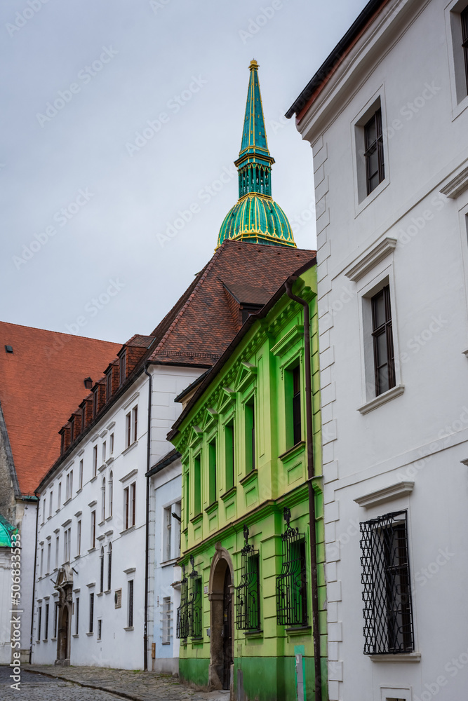 Colorful street in Bratislava Historic  Center,  Slovakia